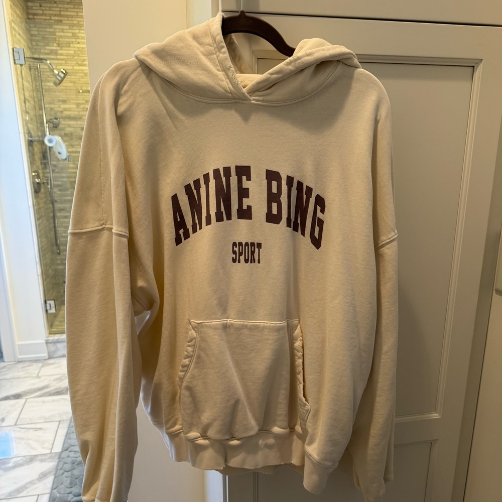 Annie Bing White and Purple Hoodie